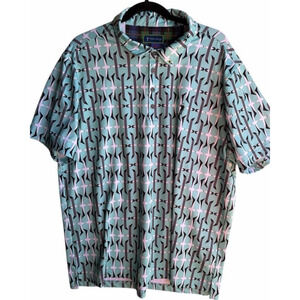 William Murray Men’s Golf Polo Shirt Crash Landing Pattern Performance Size XL